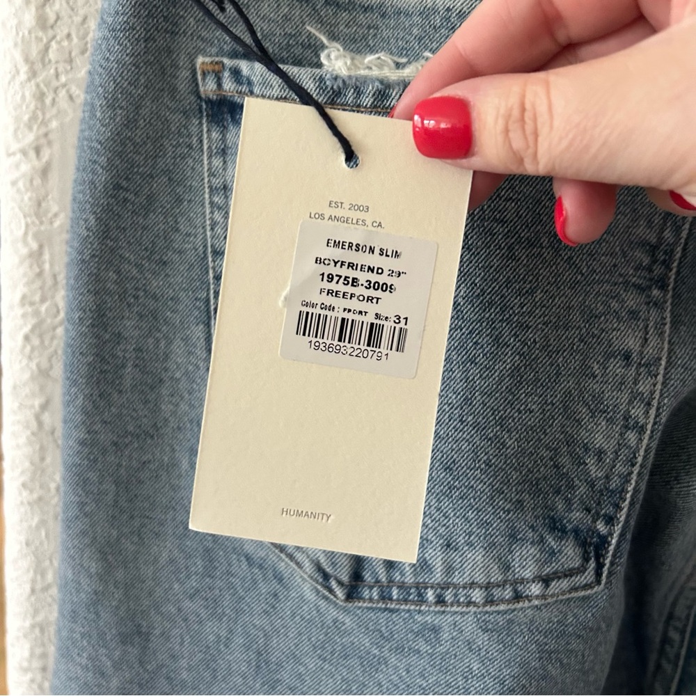 NWT Citizens of Humanity Emerson Slim Boyfriend Jeans Freeport - Picture 3 of 5